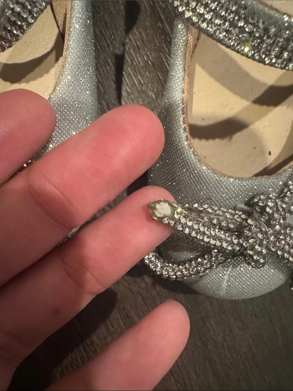 Girls Sparkle Bow Mary Jane Dress Shoes in Silver